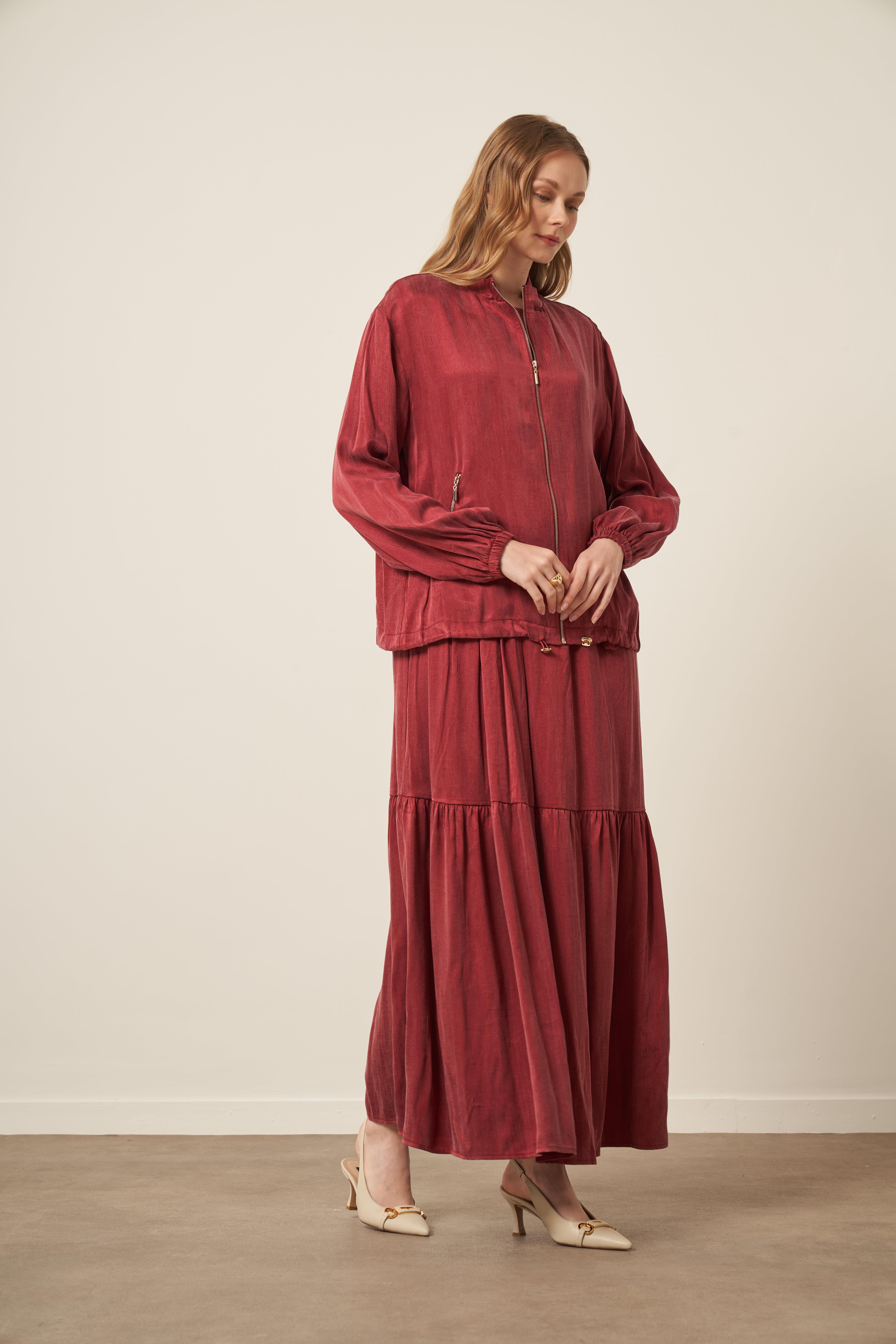 Ftz Cupra Elbiseli Takım Bordo 31067