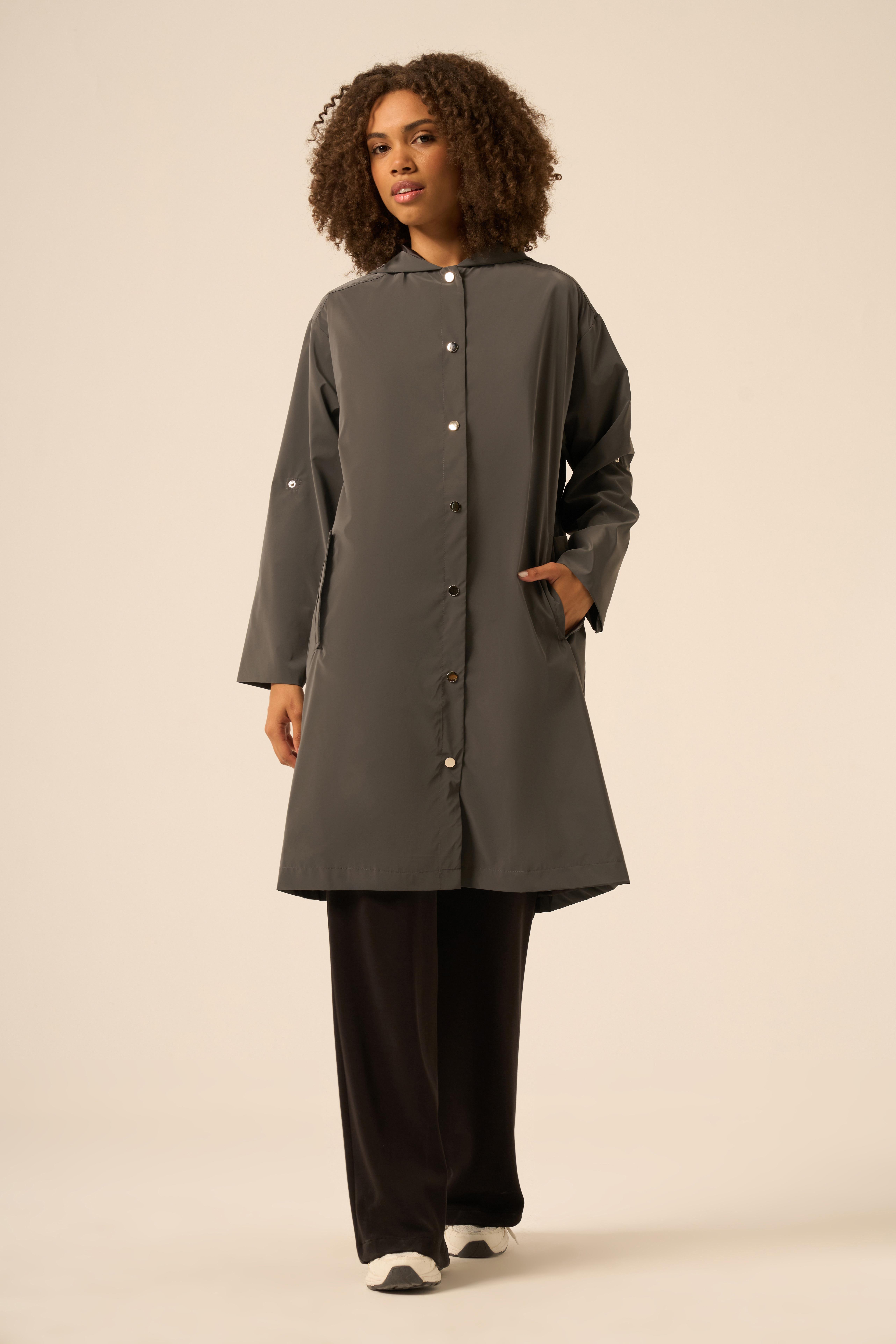 FTZ Women BAYAN TRENÇ KAP  Füme 31237