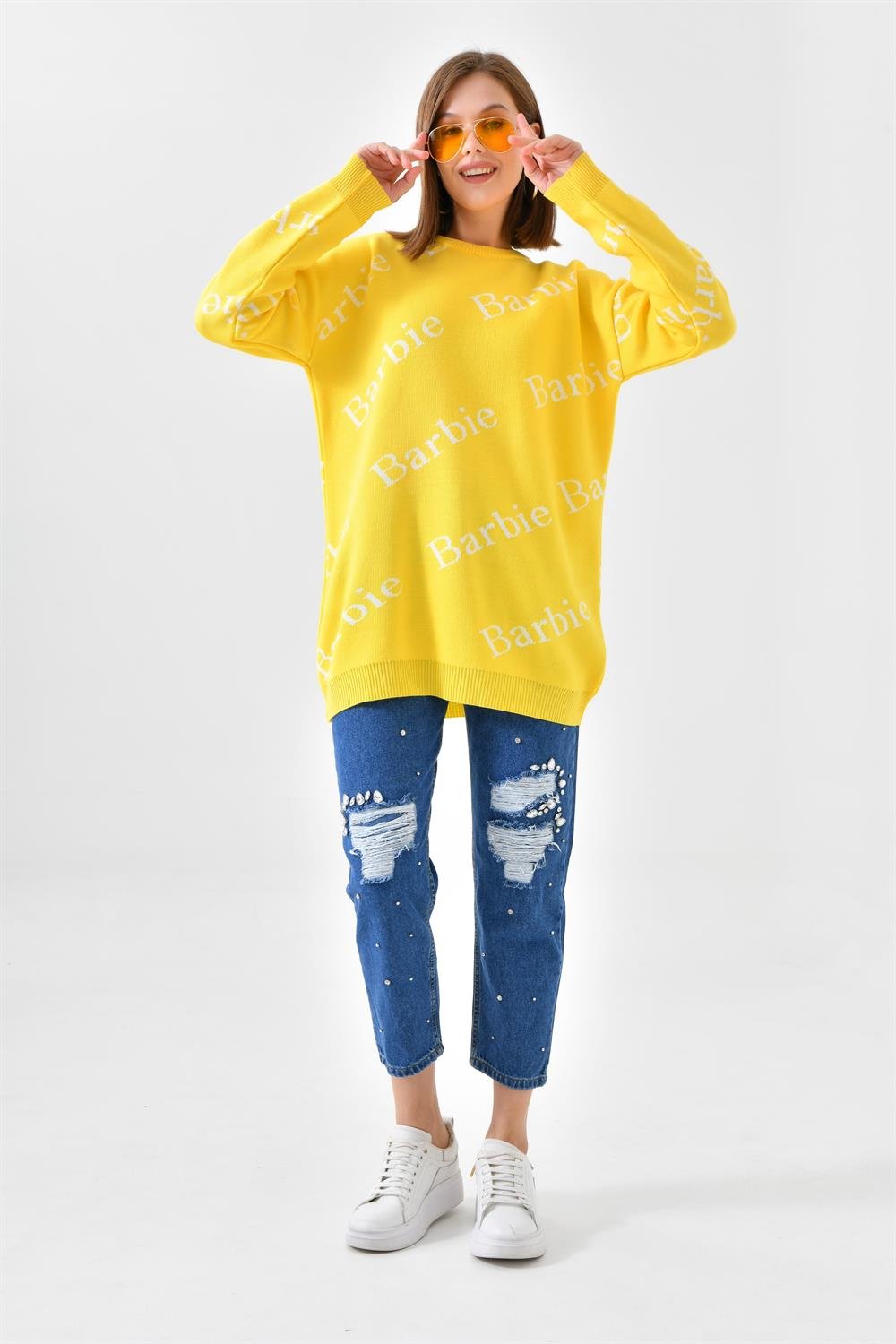 Ftz Women Kadın Barbie Kazak Sarı