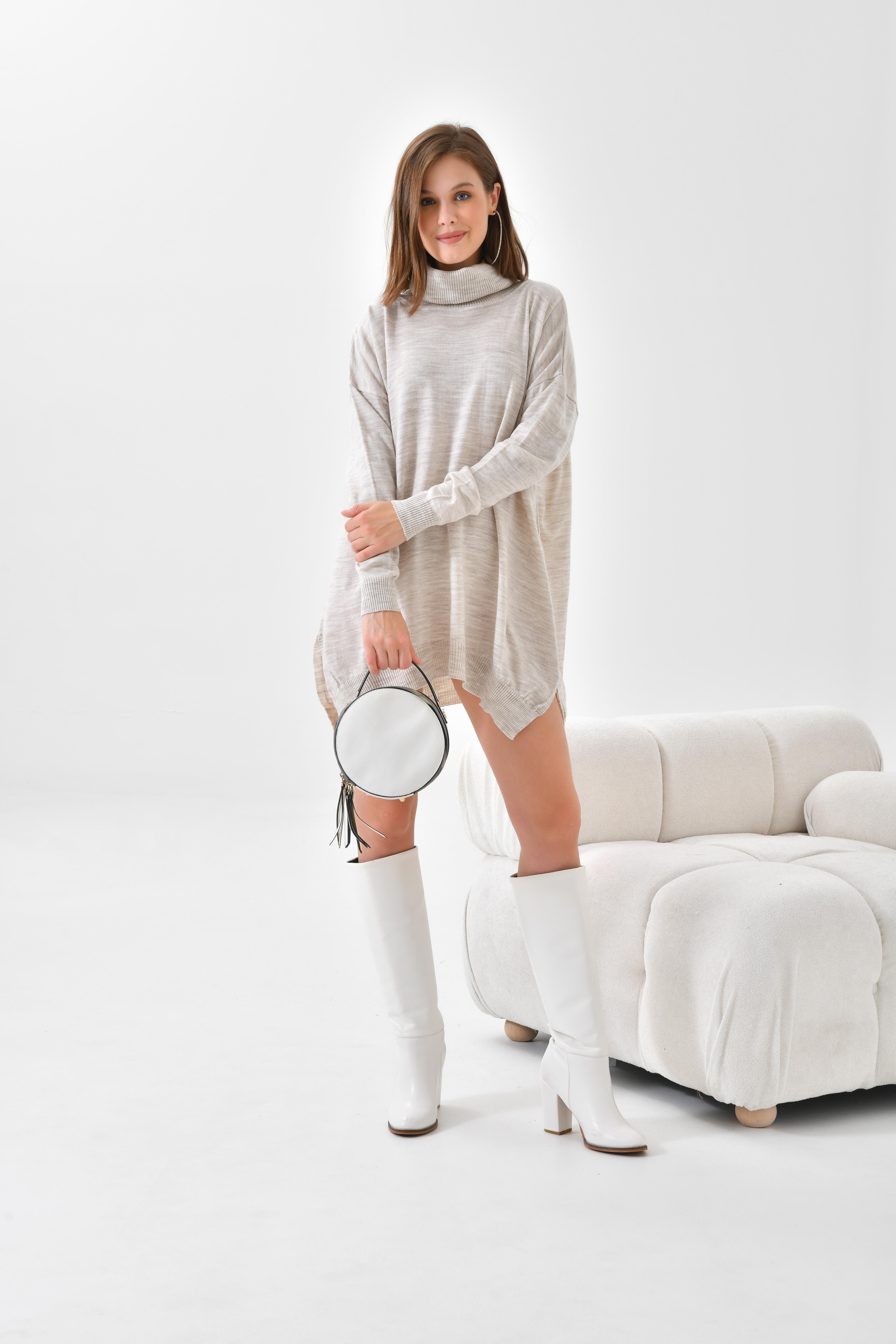 FTZ Women Kadın Basic Tunik  Taş 20401