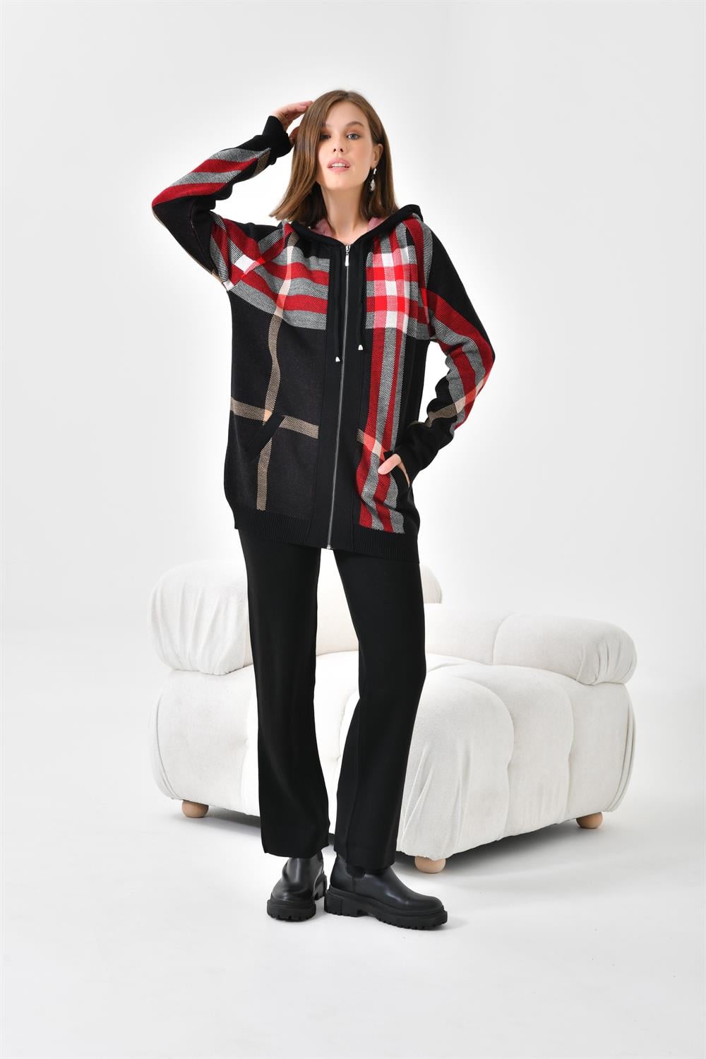 Ftz Women Kadın Burberry İkili Takım Siyah
