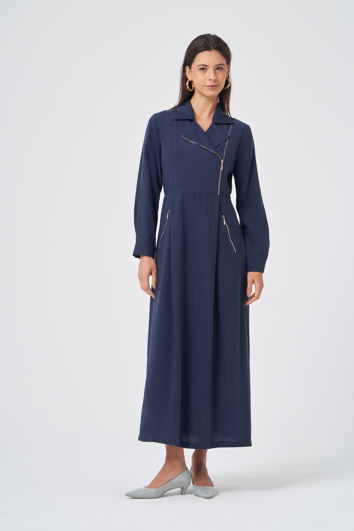 FTZ Women Kadın Canapos Elbise  Lacivert 31183
