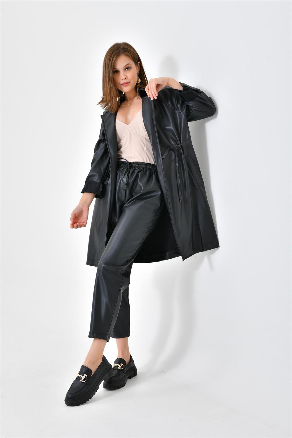 FTZ Women Kadın Deri Pantolon Siyah