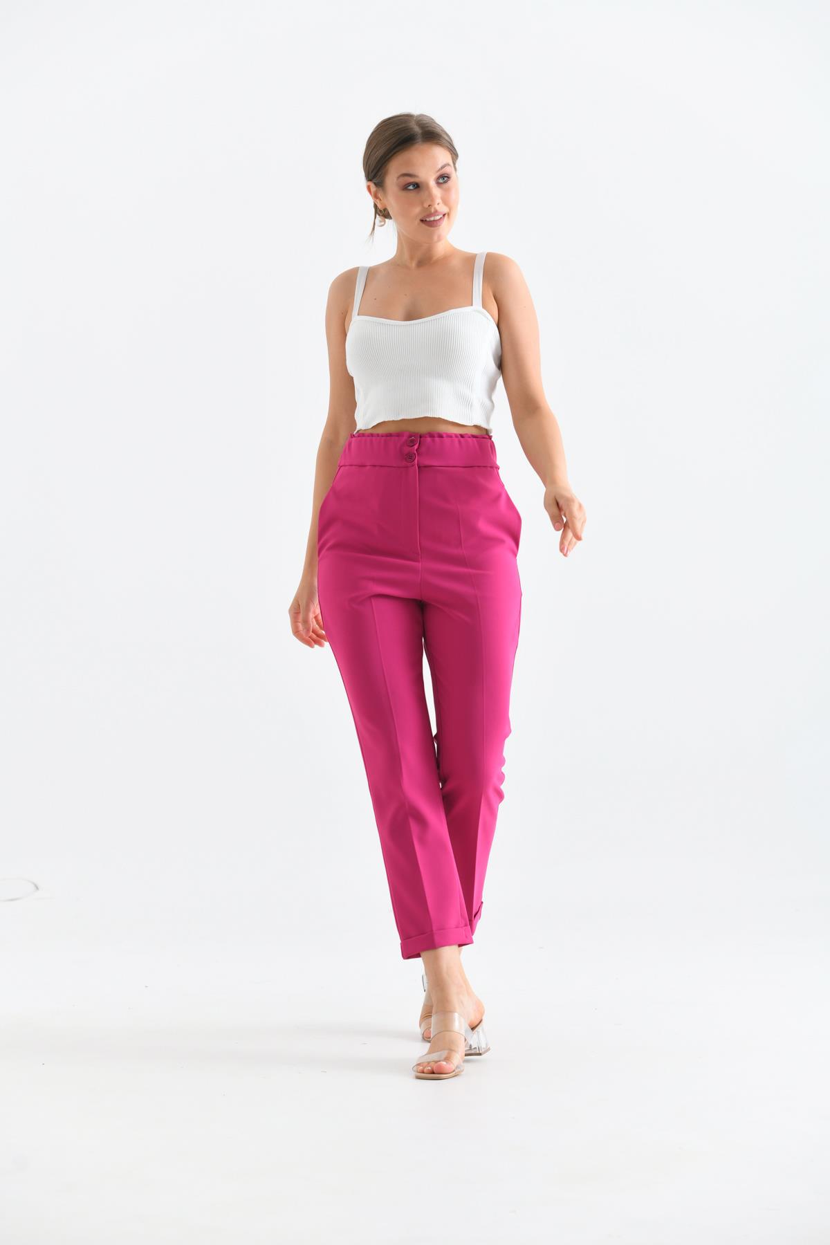 FTZ Women Kadın Douable Crep  Fuşya 30170