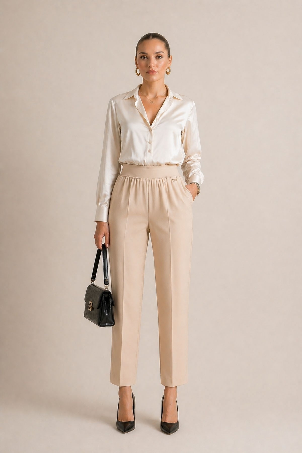 FTZ Women Kadın Double Pantolon  Beige 31351