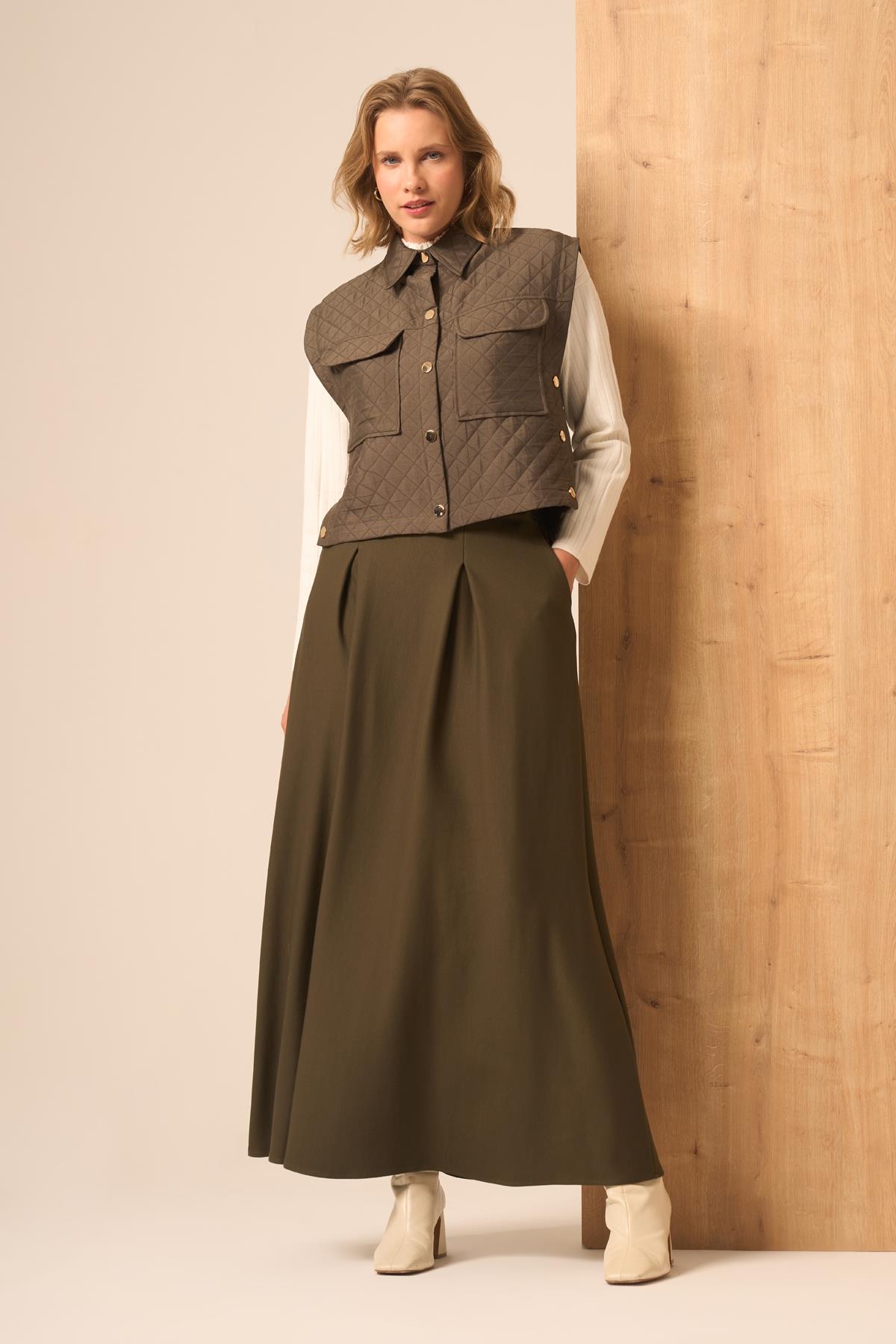 FTZ Women Kadın Kapitone Etekli Takım  Haki 31220