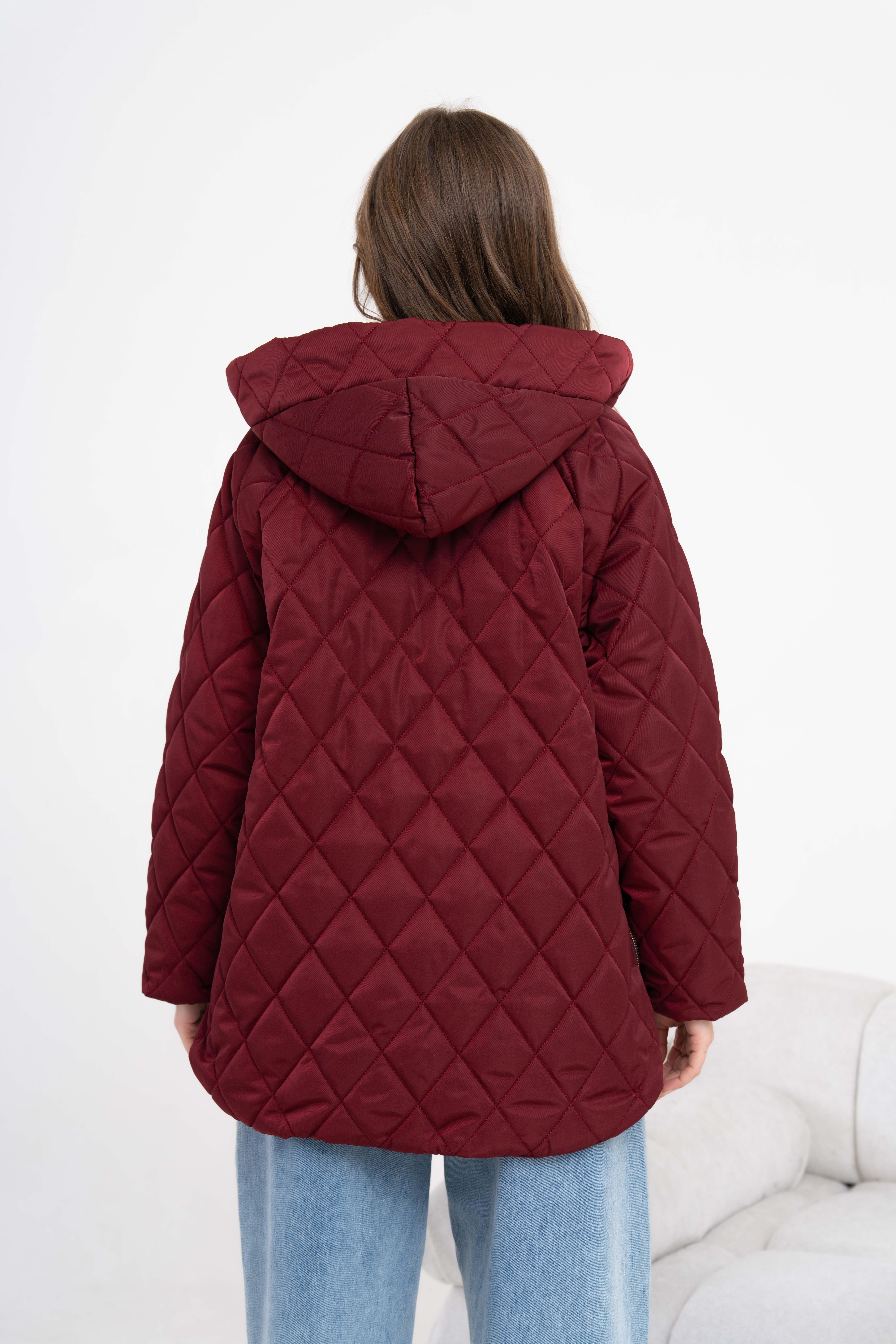 FTZ Women Kadın Kapitone Kaban  Bordo 30966 · 7
