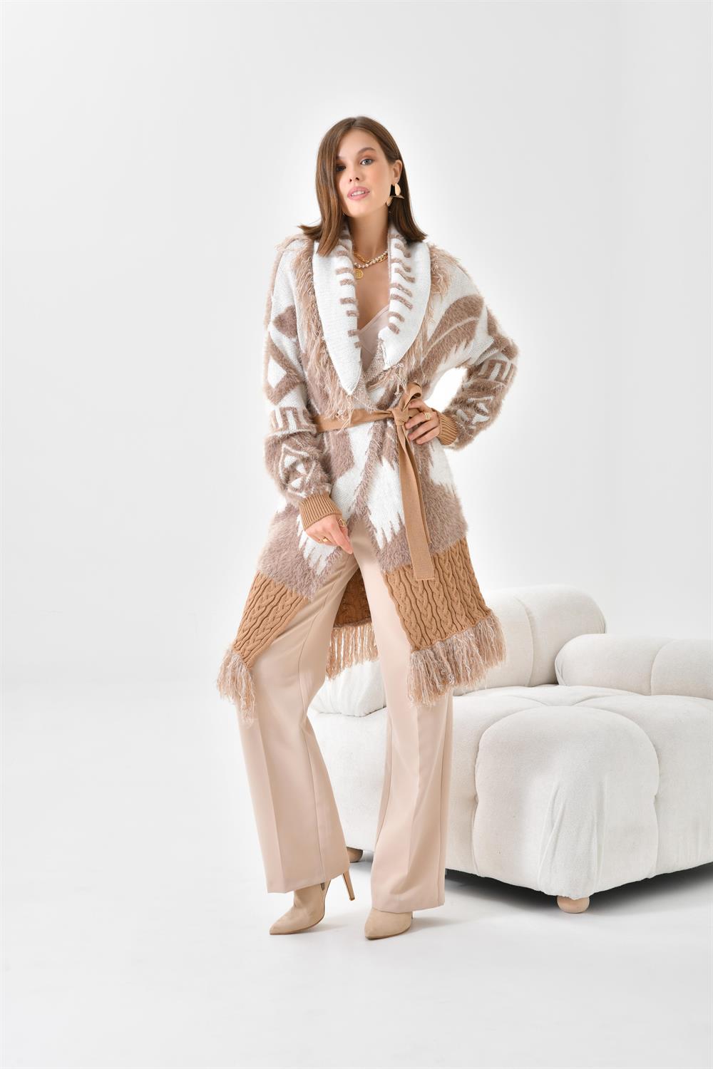 Ftz Women Kadın Püskül Detaylı Giy-Çık Bisküvi