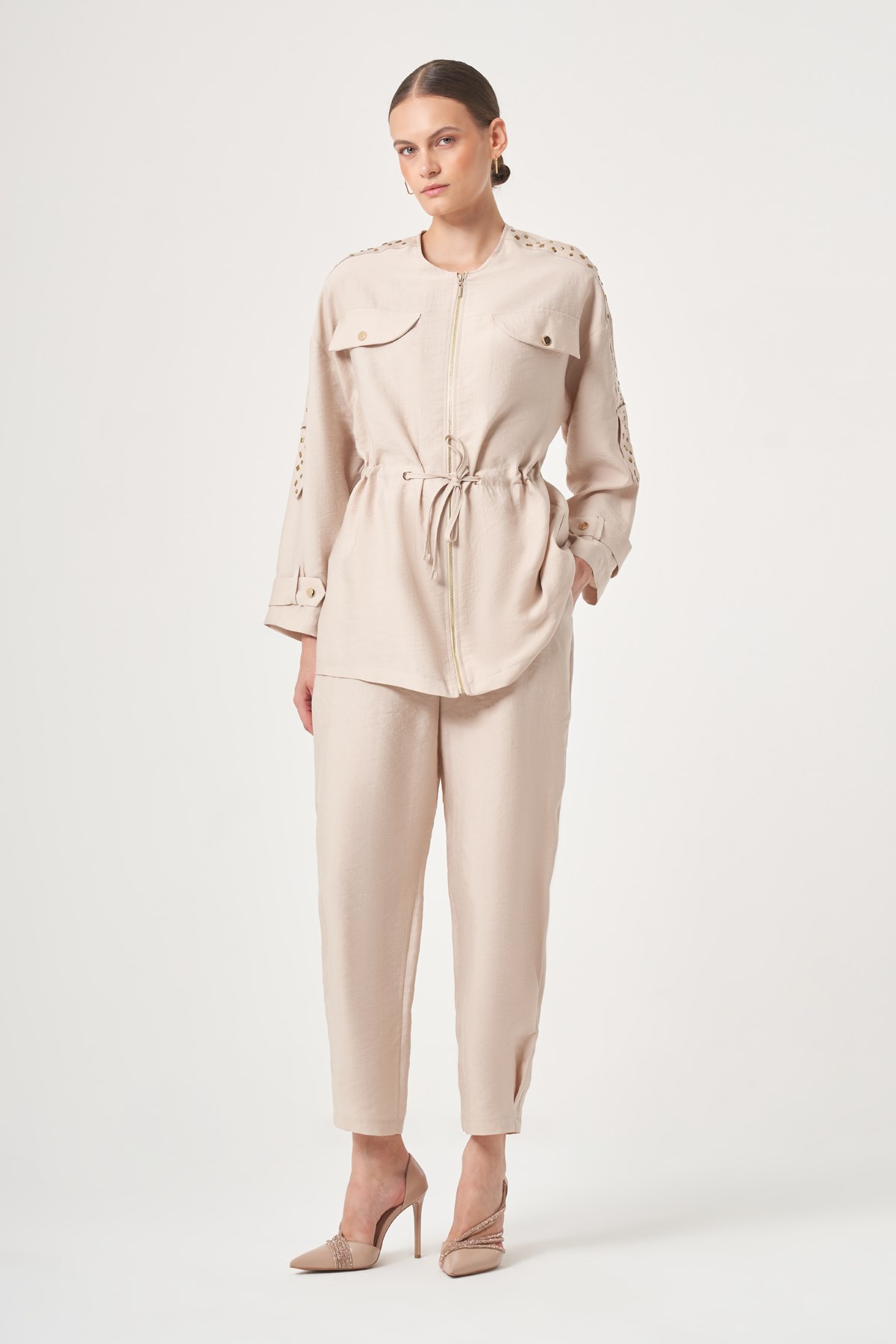 FTZ Women Kadın Tulipa Takım  Beige 31428