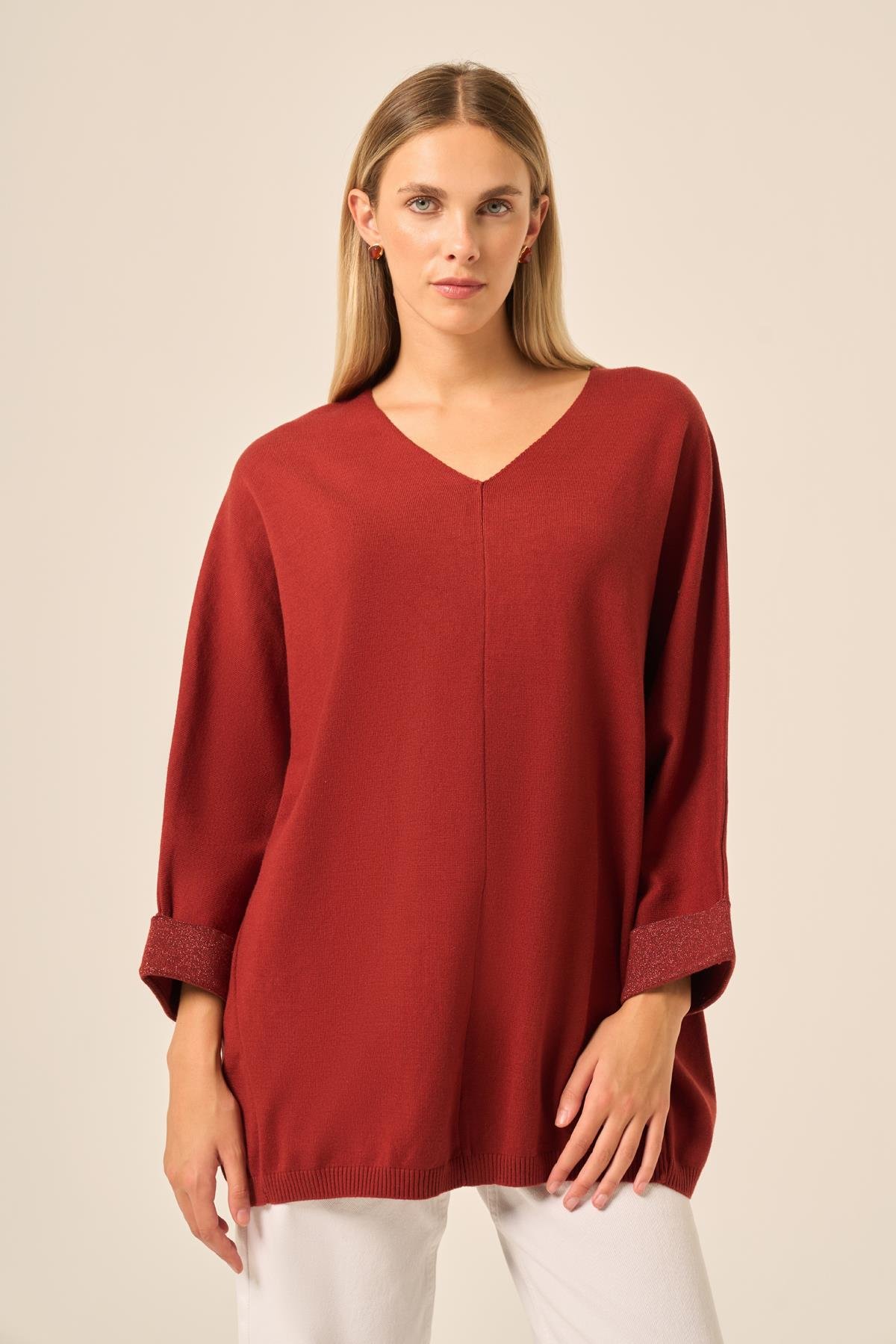 FTZ Women Kadın Yarasa Kesim Tunik  Bakır 20724