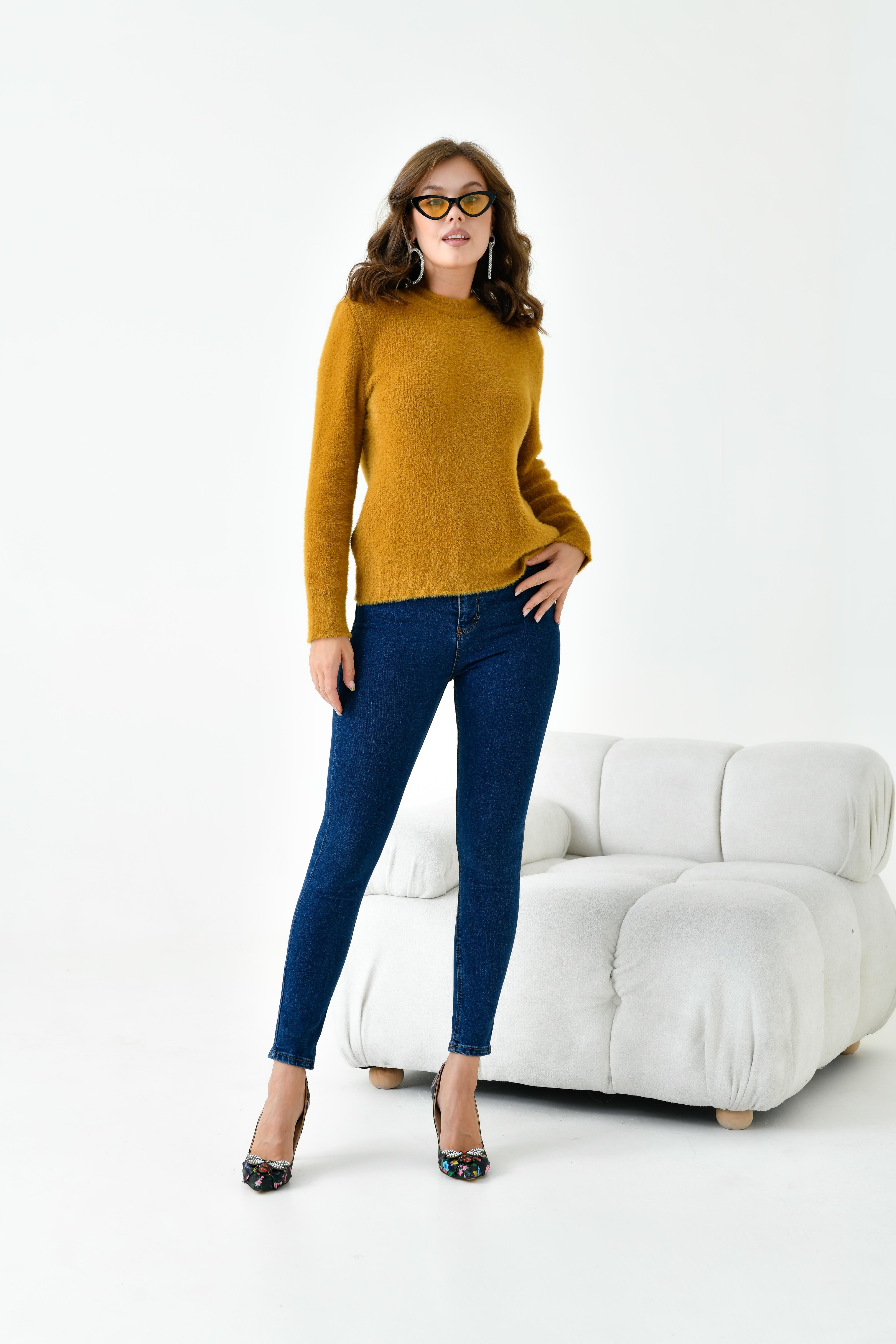 Ftz Women Sıfır Yaka Hardal 20944