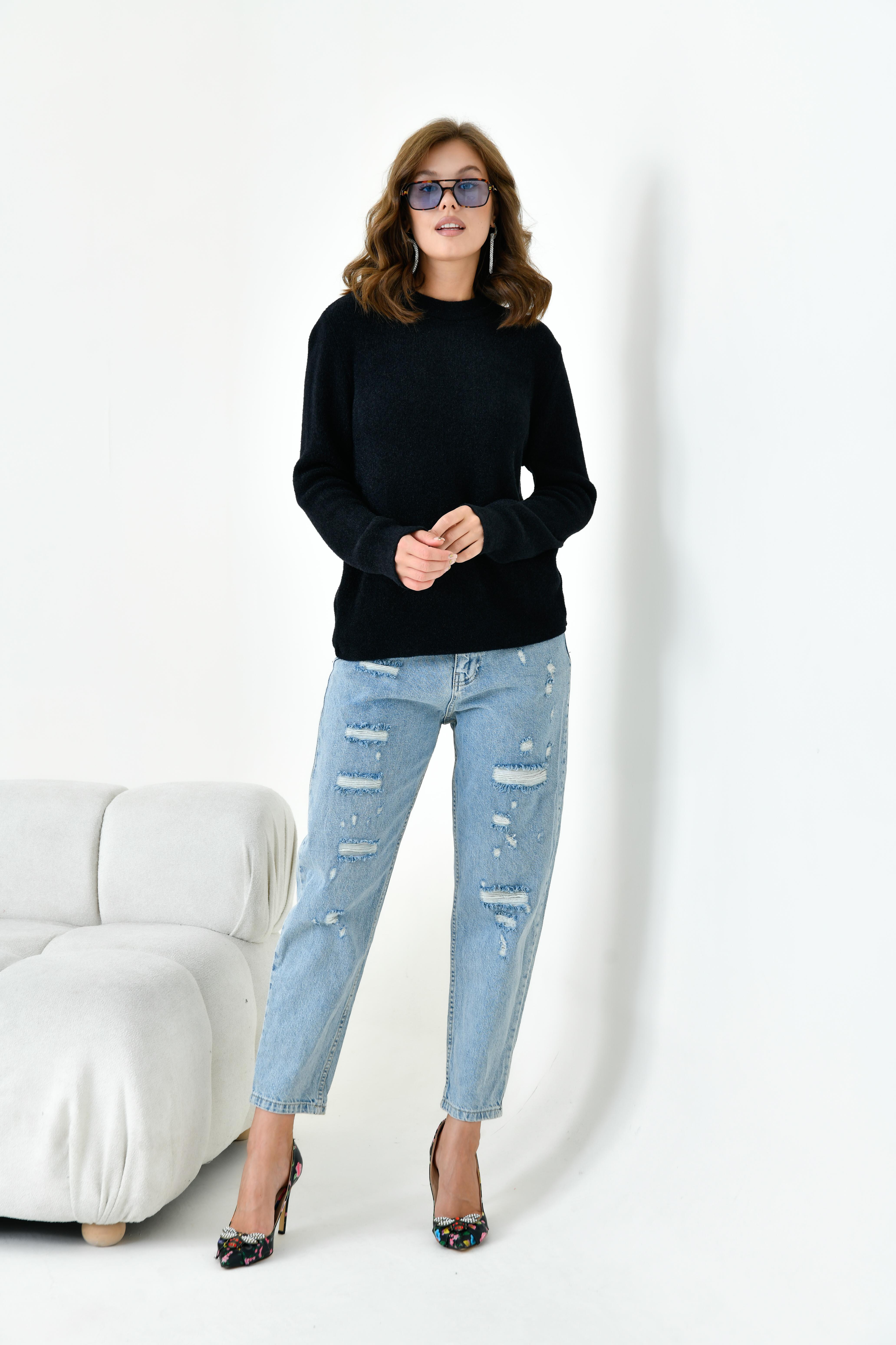 Ftz Women Sıfır Yaka Siyah 20944