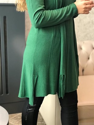 FTZ Fularlı Tunik - Yeşil 