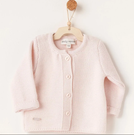 Andy Wawa Ceket Triko Basic  Pembe