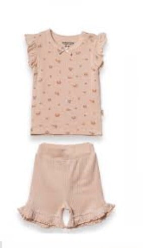 BabyCosy 2li Takım Şortlu Şeftali