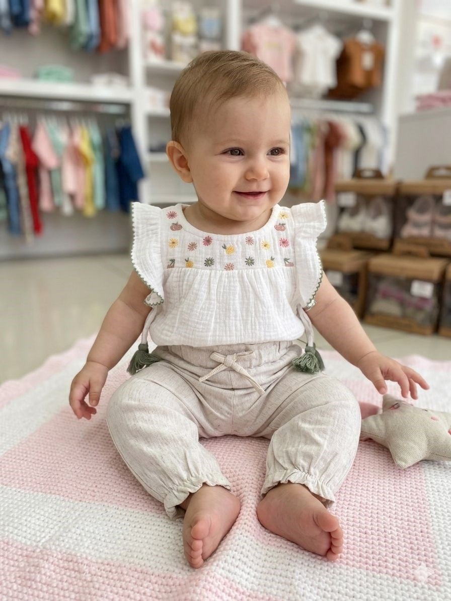 Babydoll 2li Takım Via Yeşil-Ekru