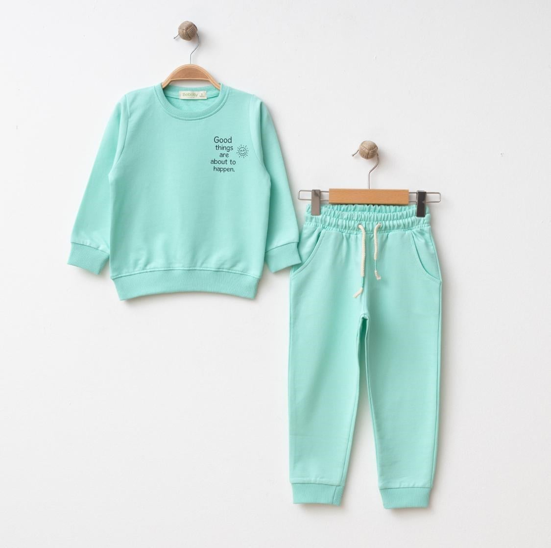 Bebolly 2li Takım Good Things Baskılı Mint