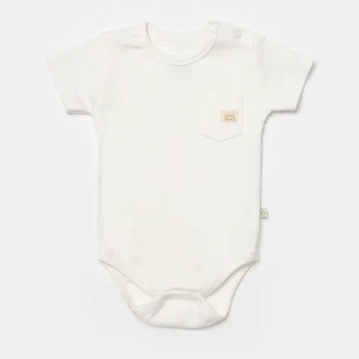 Bibaby Organik Body Kısa Kol Modal Nature Relax Ecru