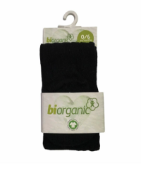 Bibaby Organik Çorap Külotlu Klasik Düz Siyah