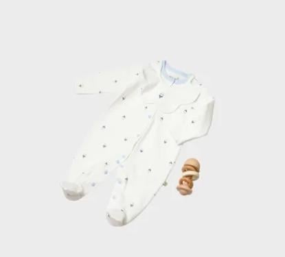 Bibaby Organik Tulum Love Floral Ekru - Lila