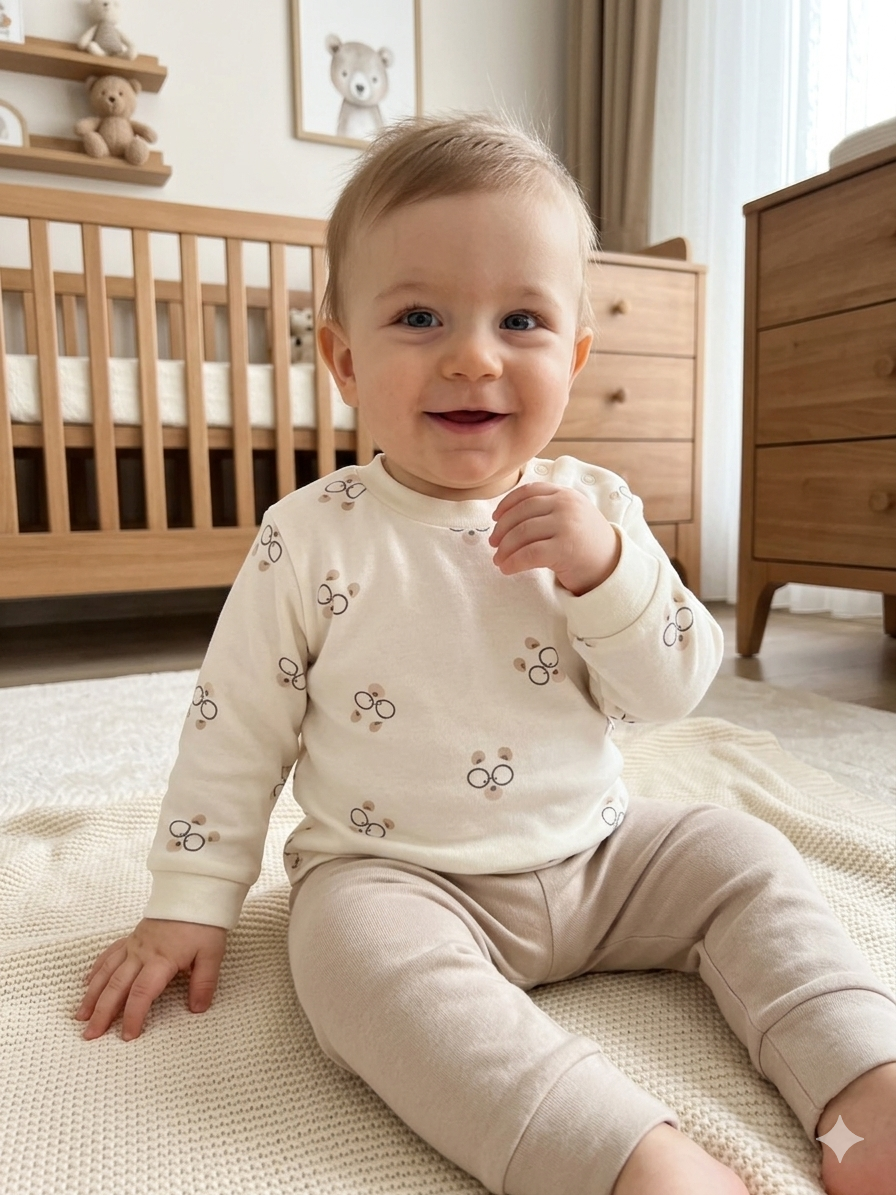 Ciccim Baby Pijama Takımı Bear Hugs Toprak