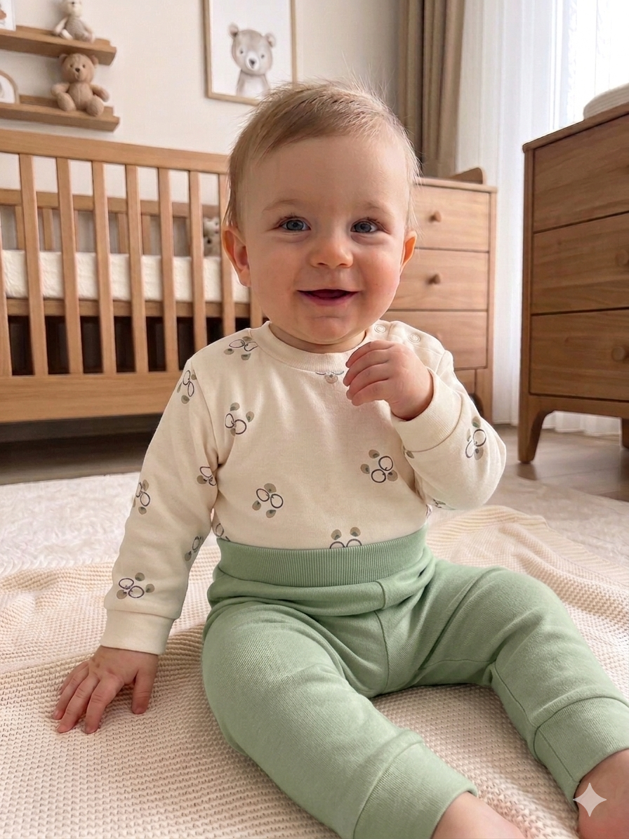 Ciccim Baby Pijama Takımı Bear Hugs Yeşil