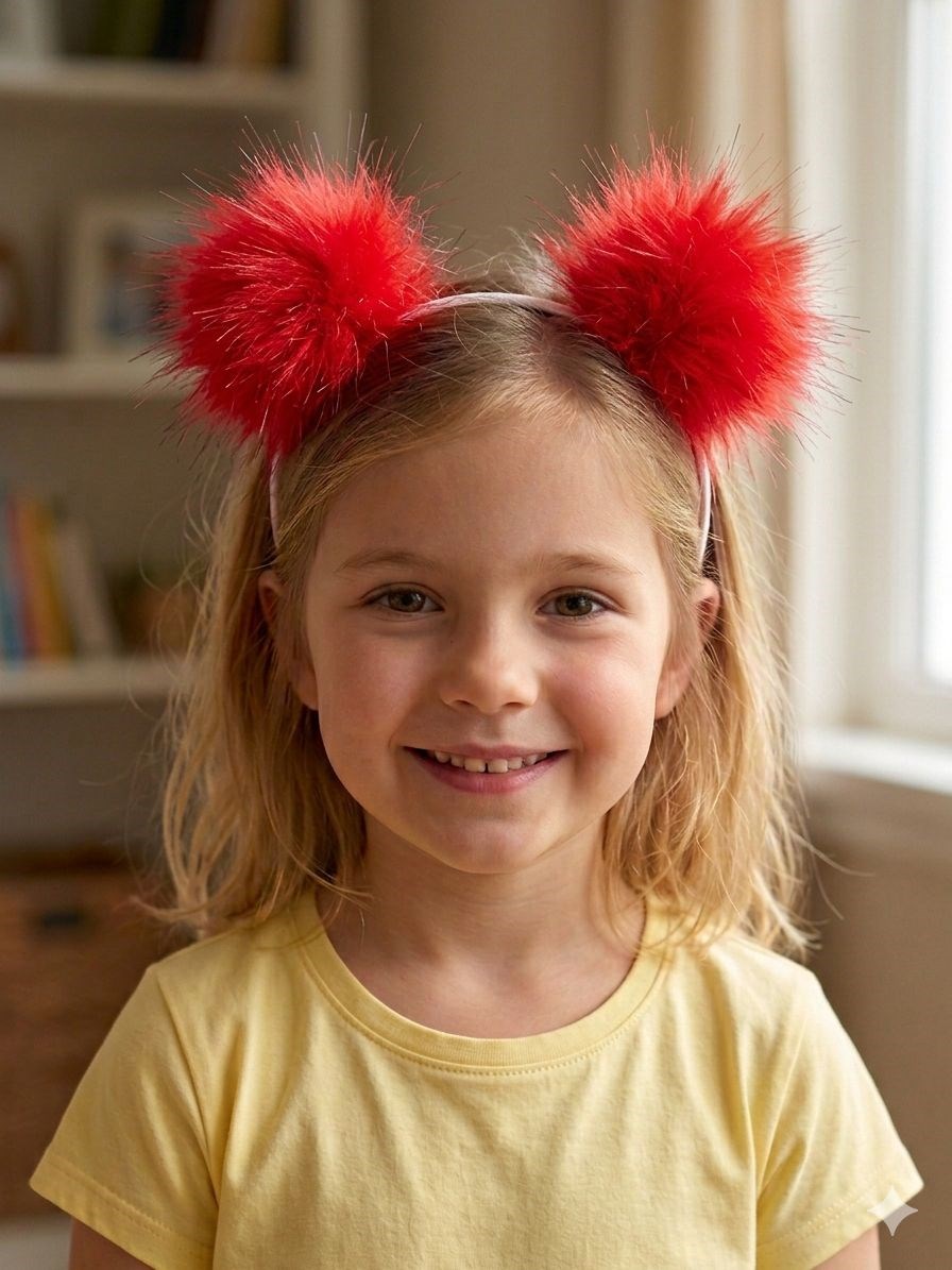 Crazy Kids Saçaklı Ponpon Kırmızı