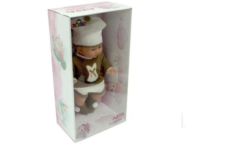 Galtoys Yeni Doğmuş Kahve-Bej Elbiseli Azra Bebek