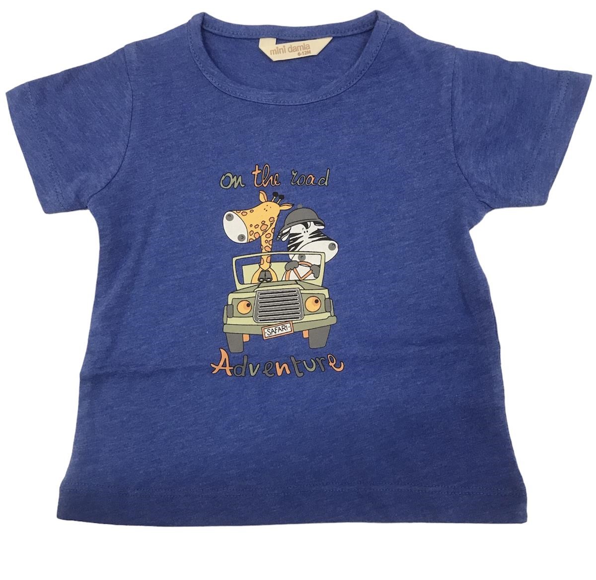 Mini Damla T-Shirt Safari Kırçıllı Mavi