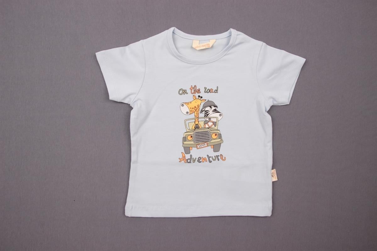 Mini Damla T-Shirt Safari Mavi