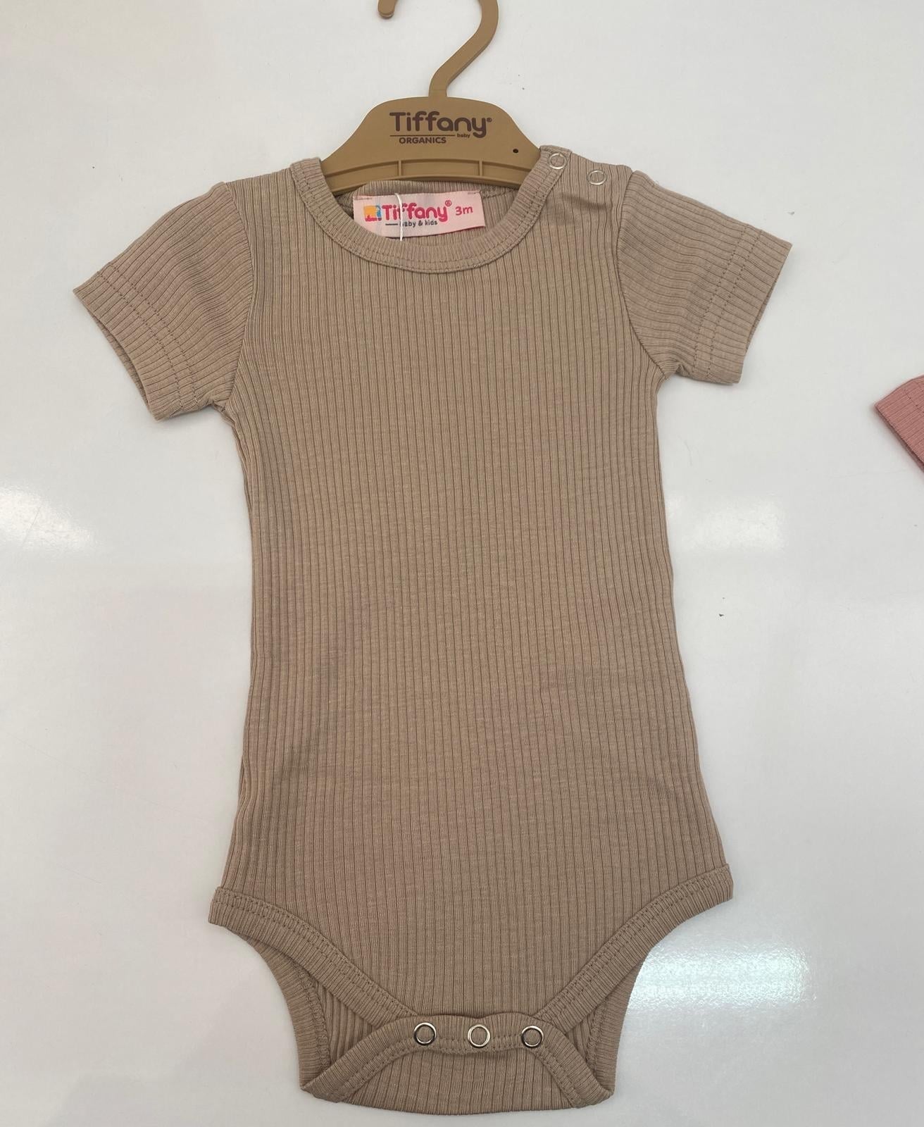 Tiffany Body Kısa Kol Çıtçıtlı Modal Organik Theme Toprak