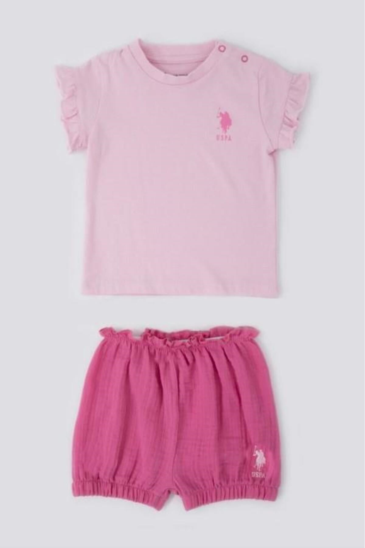U.S Polo 2li Takım T-Shirt Pembe