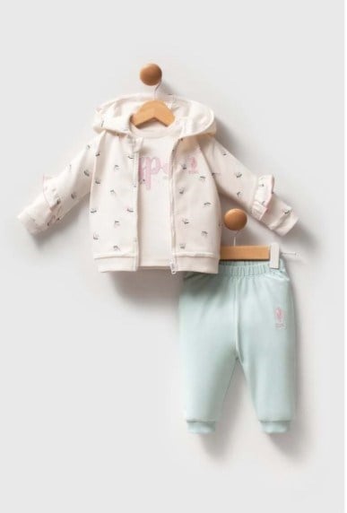 U.S. Polo 3lü Takım Ekru