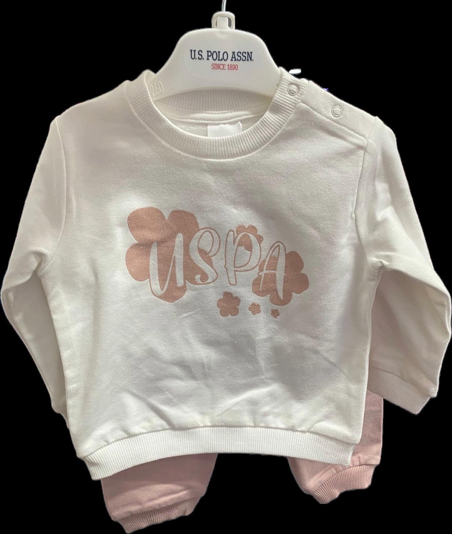 U.S. Polo 2li Takım Beyaz - Pudra