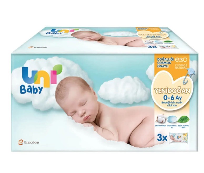 Uni Baby Yenidoğan Islak Mendil 3x40lı 0-6 Ay