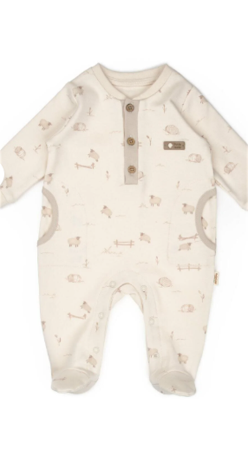 BabyCosy Organik Tulum Şapkalı Krem - Bej