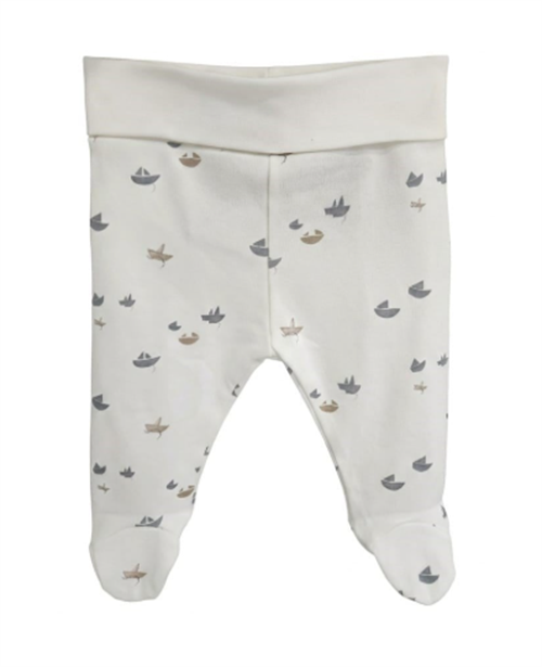 Bistyle Pantolon Patikli Little Boats Ekru - Gri