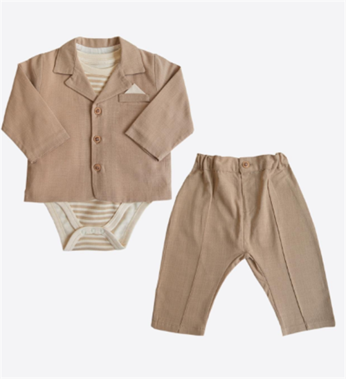 Kitikate Organik 3lü Takım Lucas Bej