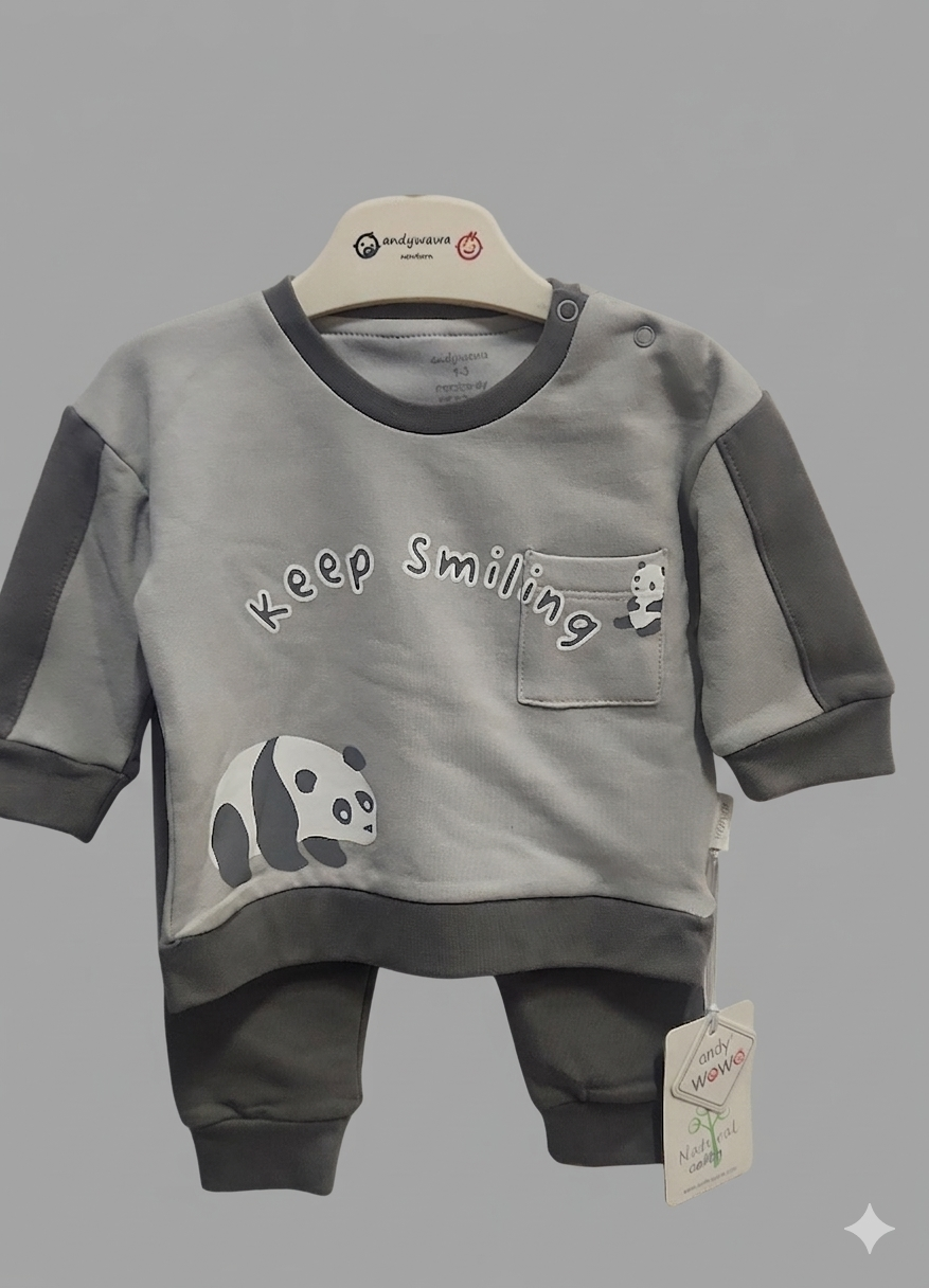 Andy Wawa 2li Takım Keep Smiling Gri