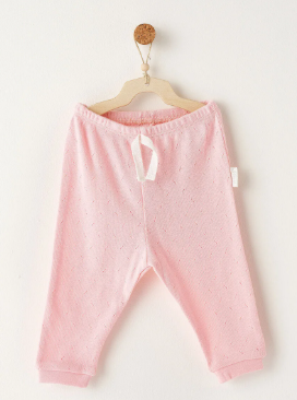 Andy Wawa Pantolon Jacquard Basic Pembe