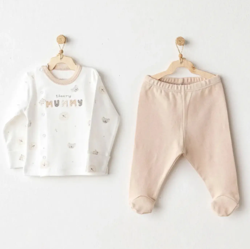 Andy Wawa Zıbın Takımı 2li Happy Animals Bej