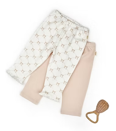 BabyCosy Organik Pantolon 2li Ekru - Taş