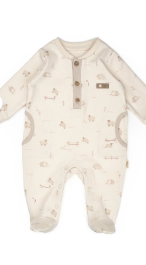 BabyCosy Organik Tulum Şapkalı Krem - Bej