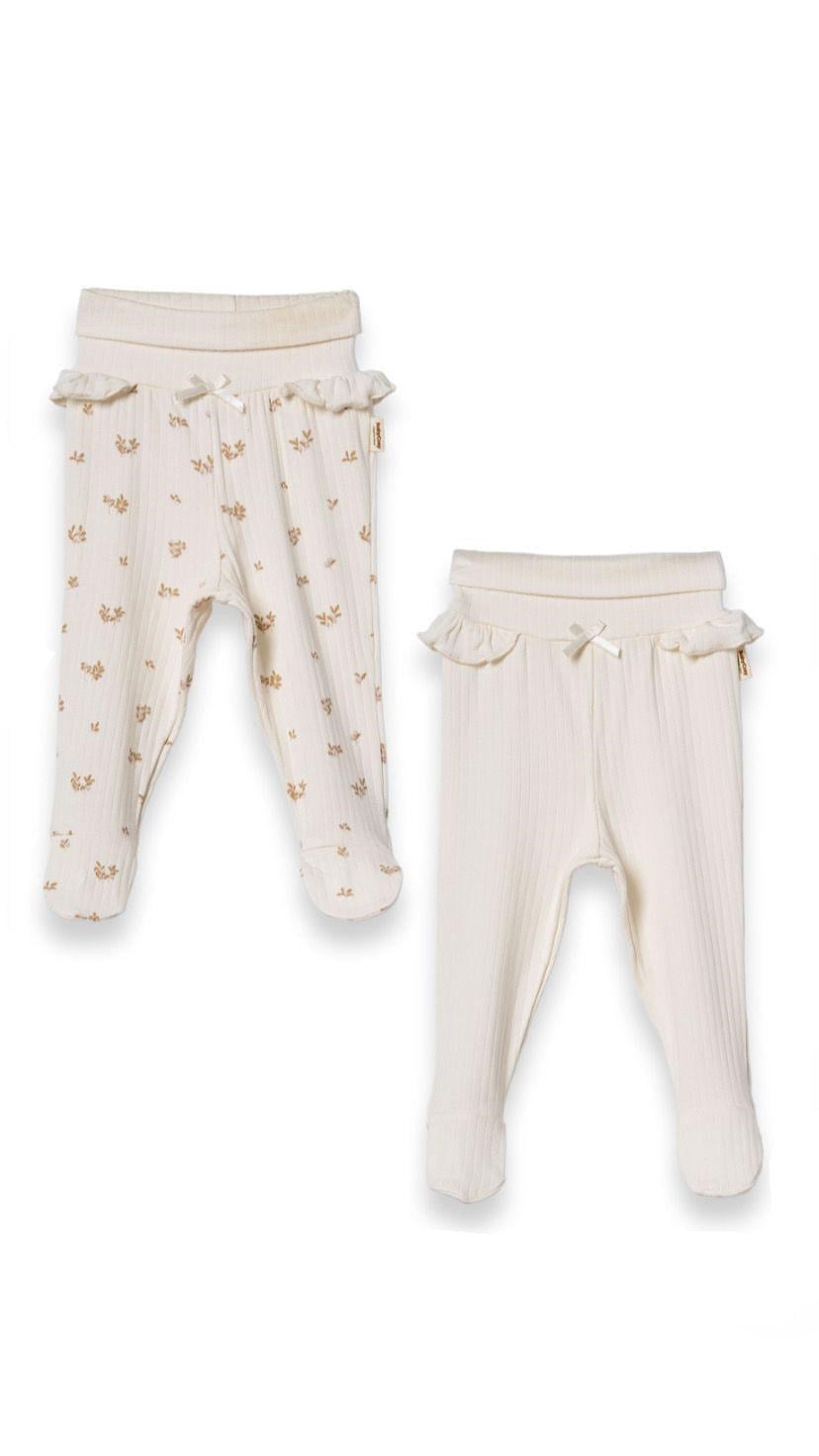 BabyCosy Pantolon Patikli 2li Ekru