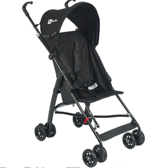 Be-Be Basic Pratik Baston Bebek Arabası Siyah Siyah