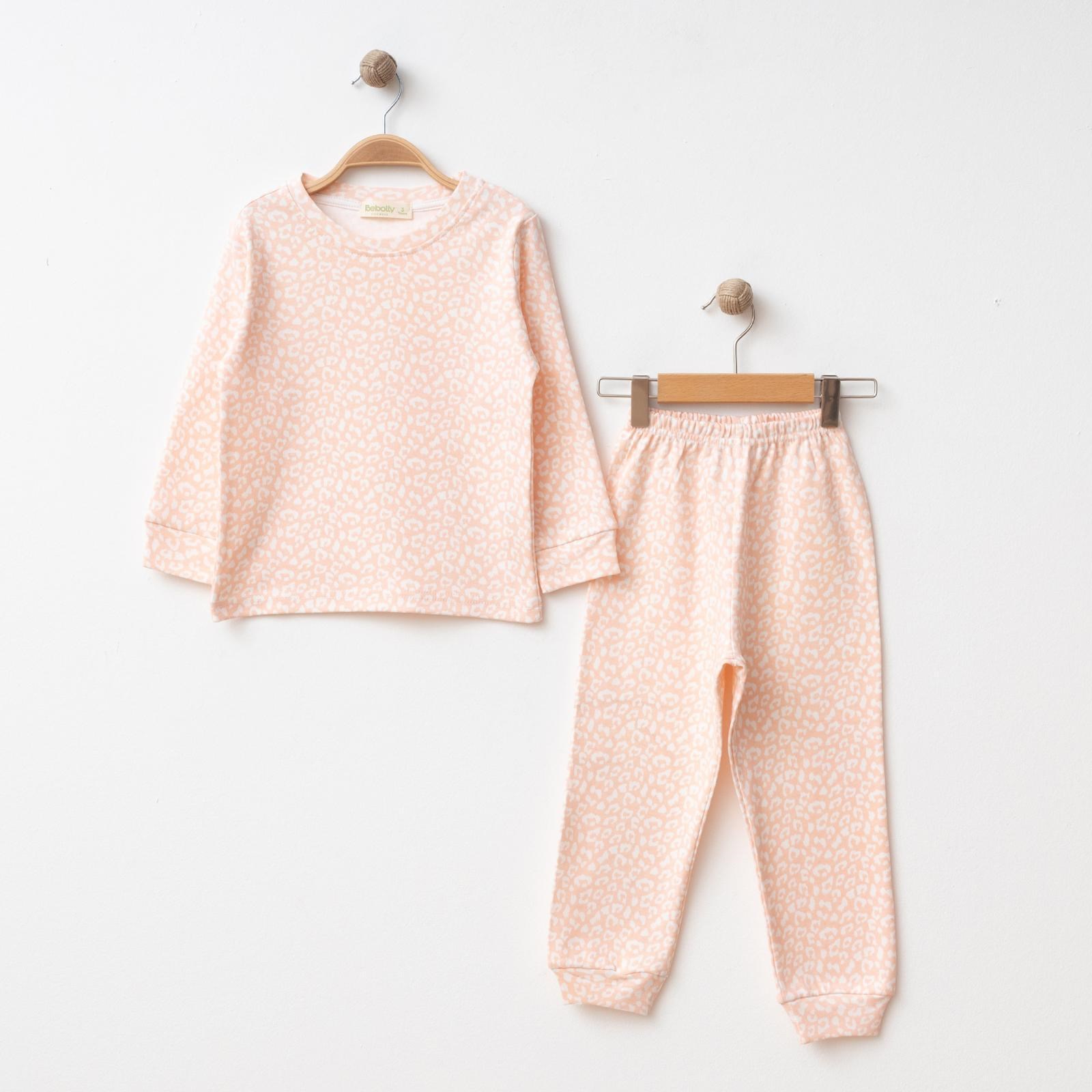 Bebolly Pijama Takımı Baskılı Pudra