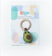 Bibaby Ahşap Diş Halkası Figürlü Avokado