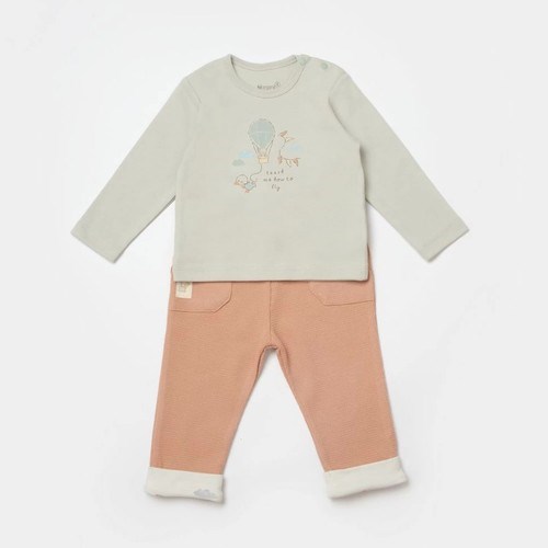 Bibaby Organik 2li Takım Teach Me Kırmızı - Kahverengi - Mint