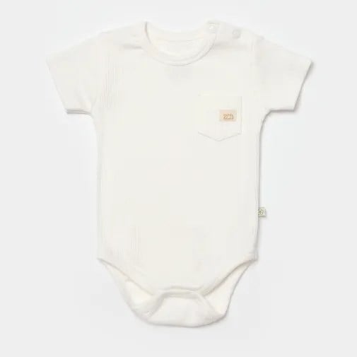 Bibaby Organik Body Kısa Kol Modal Nature Relax Ecru