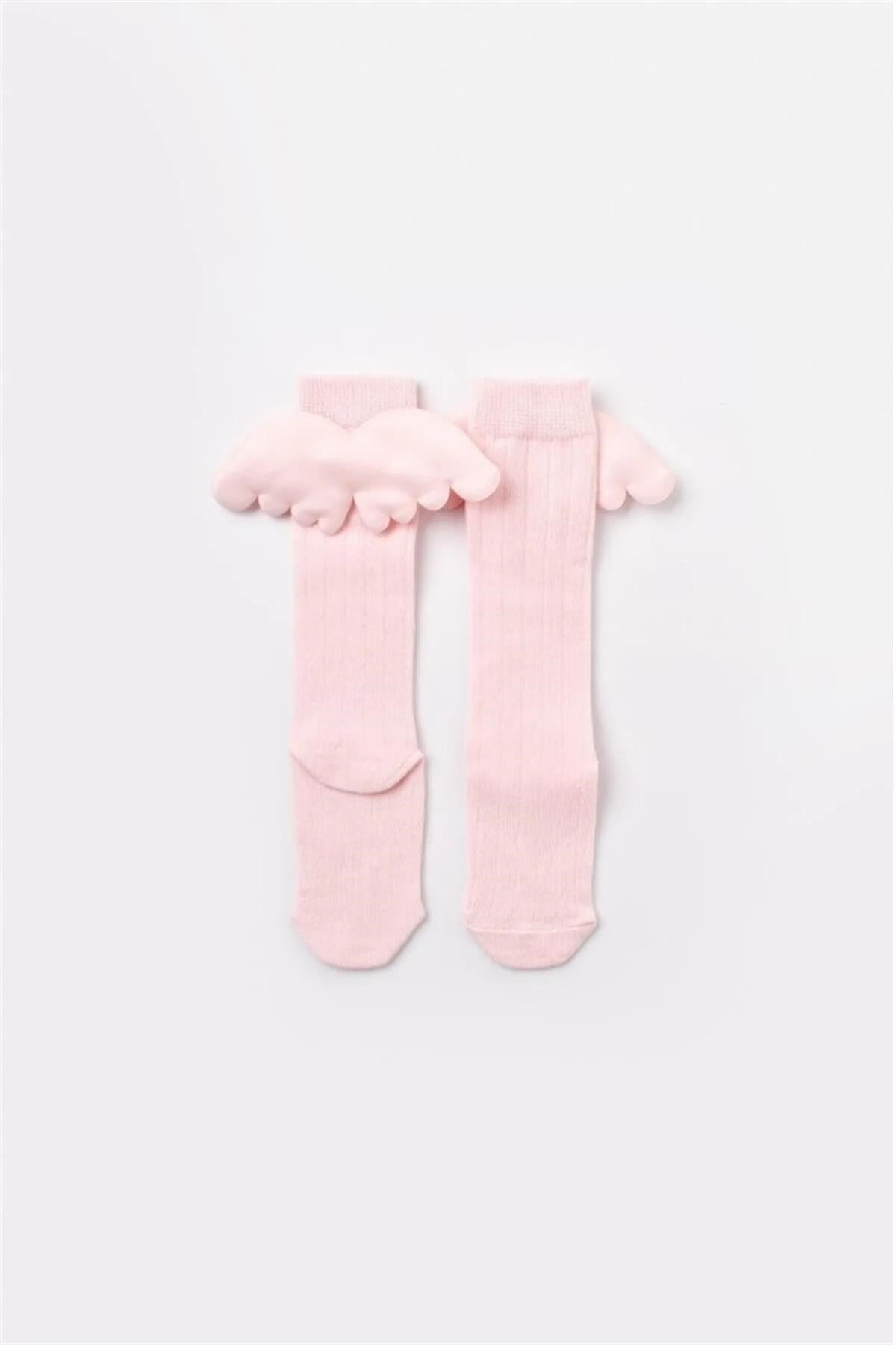 Bibaby Organik Dizaltı Çorabı New Angel Pembe